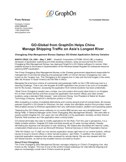 GO-Global from GraphOn Helps China Manage Shipping Traffic on