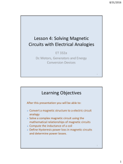 Lesson 4: Solving Magnetic Circuits with Electrical Analogies