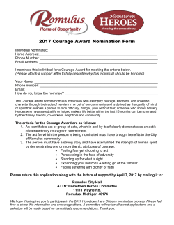 2017 Courage Award Nomination Form
