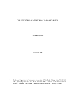 the economics and politics of uniform tariffs