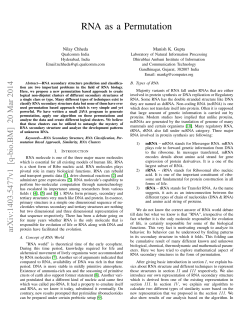 RNA as a Permutation