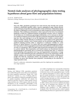 Nested clade analyses of phylogeographic data: testing hypotheses