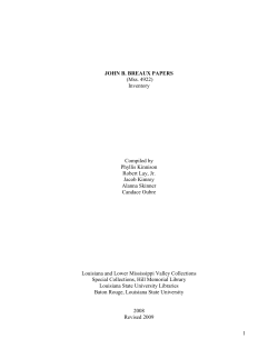John B. Breaux Papers - LSU Libraries