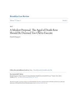 A Modest Proposal: The Aged of Death Row