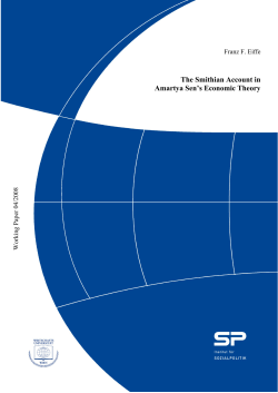 The Smithian Account in Amartya Sen`s Economic Theory