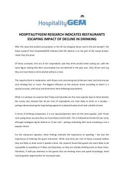 HOSPITALITYGEM RESEARCH INDICATES RESTAURANTS