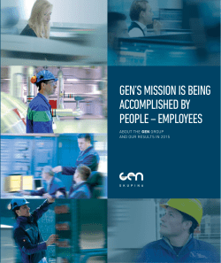 gen`s mission is being accomplished by people &ndash; employees