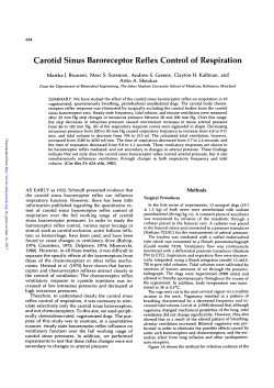 Carotid Sinus Baroreceptor Reflex Control of Respiration