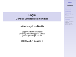 Logic - General Education Mathematics