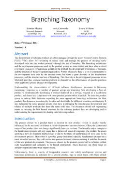 Branching Taxonomy