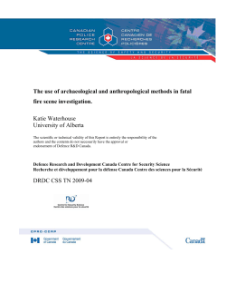 The use of archaeological and anthropological methods