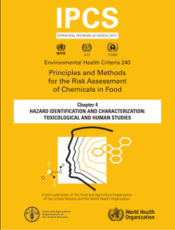 Hazard Identification and Characterization: Toxicological and