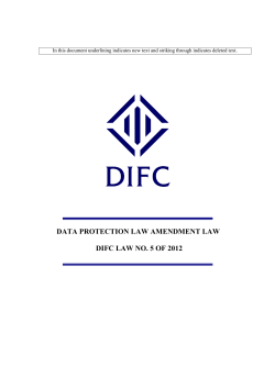 data protection law amendment law difc law no. 5 of 2012