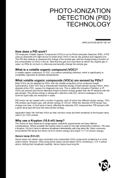 Photo-Ionization Detection (PID) Technology Application Note TSI-147