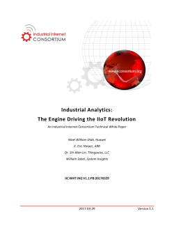 Industrial Analytics: the Engine Driving the IIoT Revolution