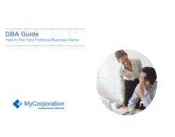 DBA Guide - MyCorporation