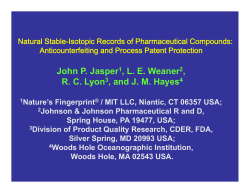 Natural Stable-Isotopic Records of Pharmaceutical Compounds
