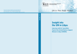 Insight into the UN in Libya - American University of Beirut