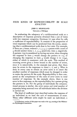 a coefficient of reproducibility. It consists of the