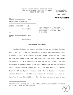 3 Memorandum and Order 08/26/2003