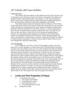 AP Calculus AB Course Syllabus 2011-2012