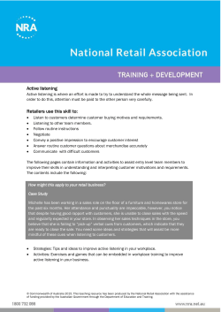 Active Listening - National Retail Association