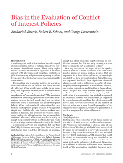 Bias in the Evaluation of Conflict of Interest Policies