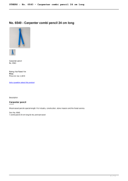 OTHERS : No. 6540 - Carpenter combi pencil 24 cm long