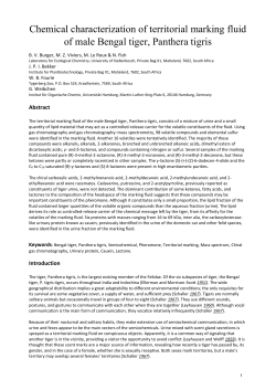 Chemical characterization of territorial marking fluid of