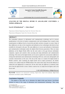 ANALYSIS OF THE DIGITAL DIVIDE IN ASIA