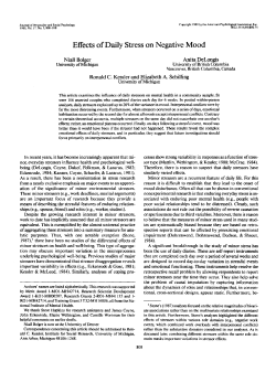 Effects of Daily Stress on Negative Mood