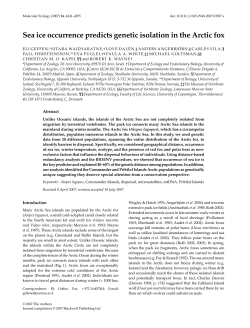 Sea ice occurrence predicts genetic isolation in the Arctic fox