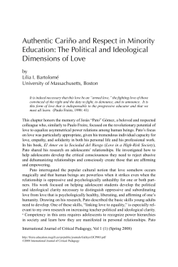 Authentic Cari&ntilde;o and Respect in Minority Education