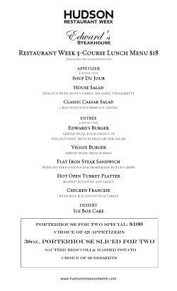 Specials - Edward`s Steakhouse