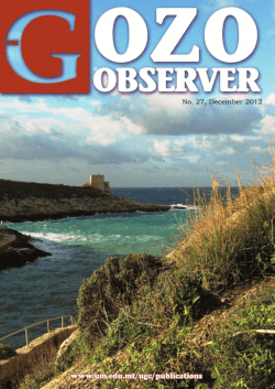 THE GOZO OBSERVER (No.27) - December 2012