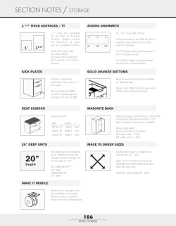 SECTION NOTES / STORAGE