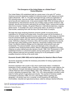 &ldquo;The Emergence of the United States as a Global Power&rdquo; Pavlos