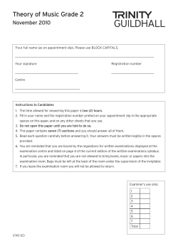 Grade 2 Theory November 2010