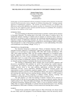 the meaning of statistics variation