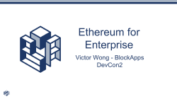 Ethereum for Enterprise