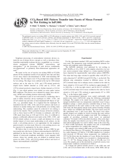 CCl4-Based RIE Pattern Transfer into Facets of Mesas Formed by