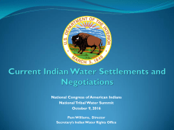 DOI-Current Water Settlements