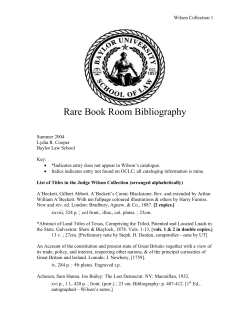 Rare Book Room Bibliography