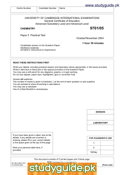 9701/05 - StudyGuide.PK
