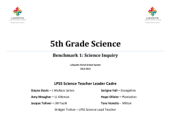 5th Grade Science - Lafayette Parish School Board