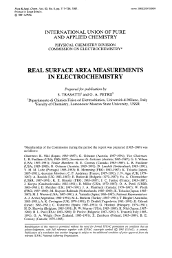 real surface area measurements in electrochemistry