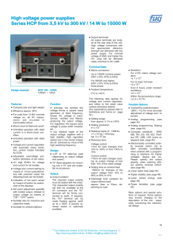 High voltage power supplies Series HCP from 3,5 kV to 300 kV / 14