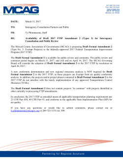 2017 FTIP Formal Amendment 2 - Merced County Association of