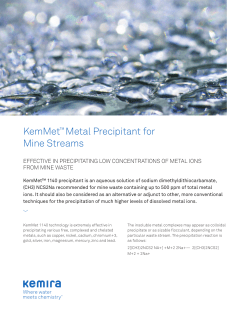 KemMet&trade; Metal Precipitant for Mine Streams