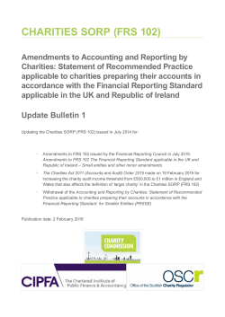 Charities SORP (FRS 102)) Update Bulletin 1